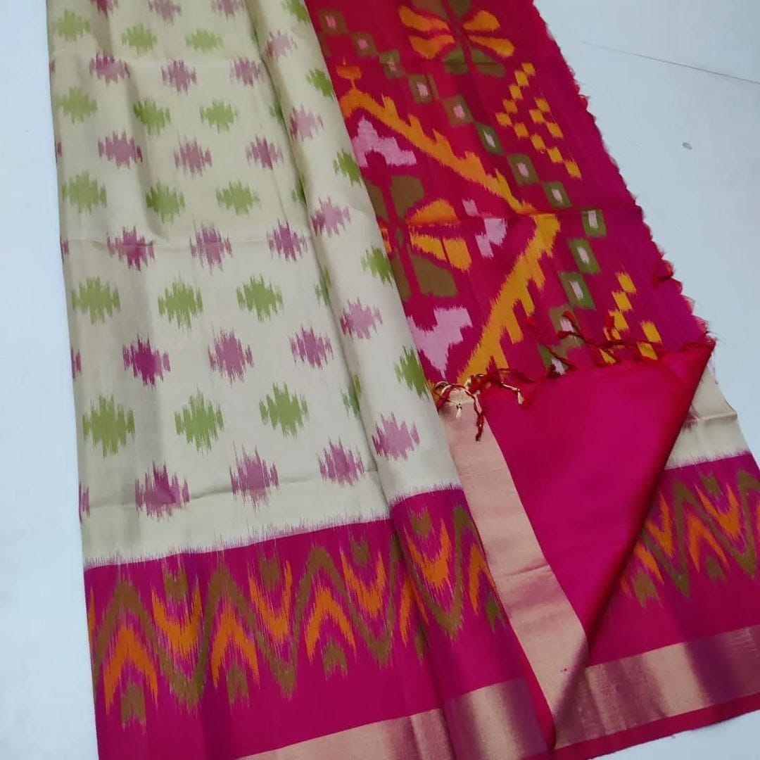 Ikkat Silk Saree with Blouse
Digital Printed Ikkat Saree
Handloom Soft Silk Saree Online
Traditional Ikkat Saree for Women
Festive Wear Ikkat Silk Saree