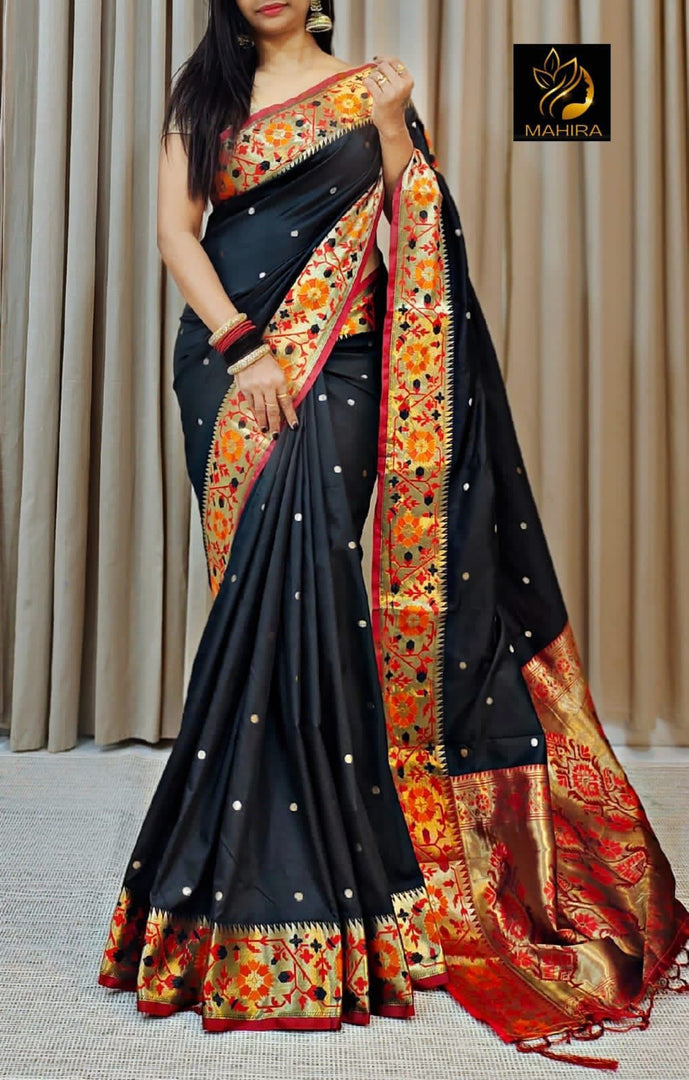 Soft Silk Fabric In This Amazing Saree , All Over Zari Weaving Work In Saree , Golden Zari Use in Soft Saree Of Under 1499 .