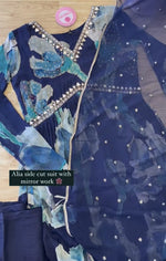 Load image into Gallery viewer, Kayra Chinon Silk Blue Kurti | Shoppers Trend