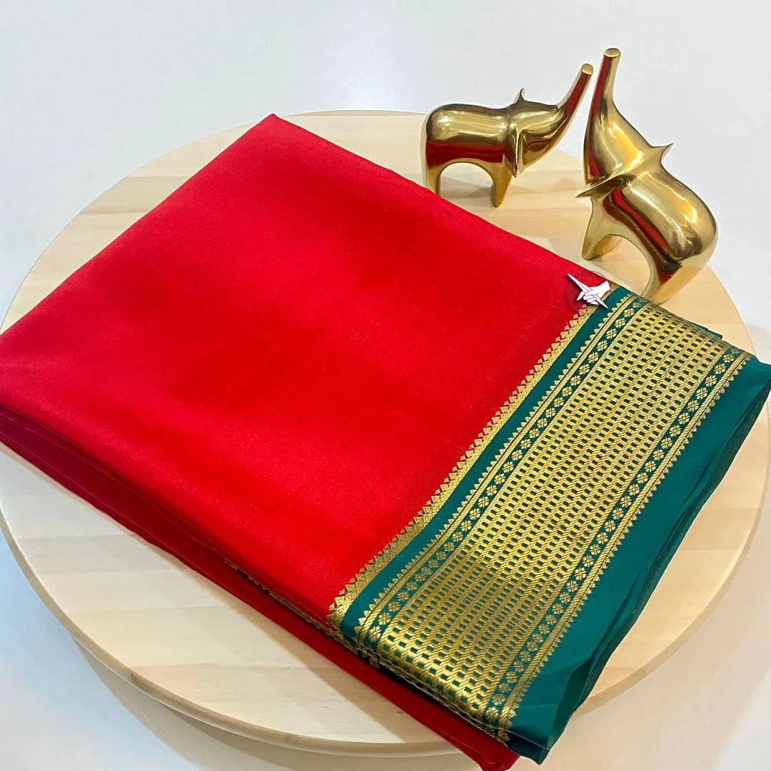 Shop Bridal Red Silk Saree Online , Elegant Red Kanchipuram Saree for Weddings , Buy Festive Wear Red Georgette Saree , Traditional Red Banarasi Saree with Zari Work , Designer Red Mysore Silk Saree for Women .