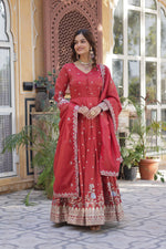 Load image into Gallery viewer, Dark Pink Gown for Women , Dark Pink Ethnic Dress Online , Dark Pink Party Wear Suit , Dark Pink Traditional Outfit . Dark Pink Gown for Women , Dark Pink Ethnic Dress Online , Dark Pink Party Wear Suit ,
Dark Pink Traditional Outfit , Embroidered Dark Pink Dress , Dark Pink Wedding Guest Dress , Dark Pink Anarkali Style Gown , Dark Pink Festive Wear Online , Fancy Dark Pink Long Dress , Designer Dark Pink Kurti Set .