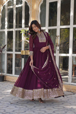 Load image into Gallery viewer, Maya Faux Blooming Georgette Anarkali | Shoppers Trend