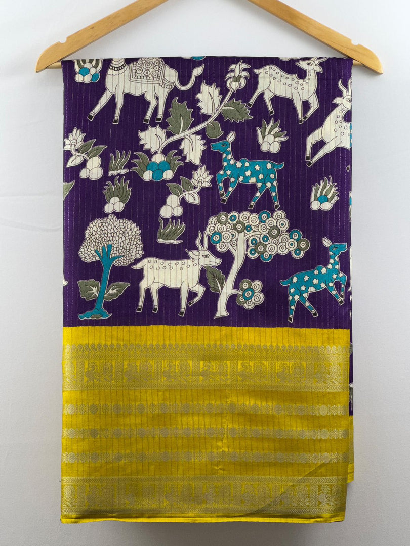 Dark Rani Gorgeous Sarees With Price and Online Shopping Price and Yellow Border with Zari weaving Work ..