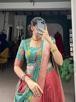Load image into Gallery viewer, Nishali Dola Silk Dhavani Set | Langa Voni | Shoppers Trend