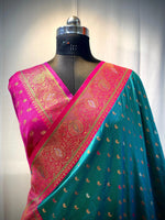 Load image into Gallery viewer, Anjali Pure Soft Paithani Silk Saree | Shoppers Trend