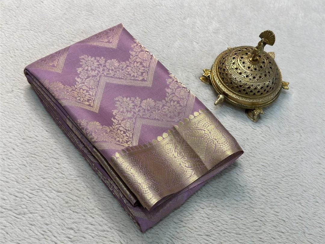 Gajari Zari Weaving Work Pure Mysore Silk Saree Price and Online Shopping Price Under 1500 . Buy Now Shoppers Trend