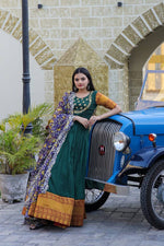 Load image into Gallery viewer, Green Color Silk With Jacquard Weaving Work and Embroidery Work Anarkali Price and Online Shopping Price Under 2000 . Green Color Anarkali Wedding Collection best price and Cotton lining Micro Cotton (full upto bottom) side and Traditional Look For 2024-25 , 2025-26 .