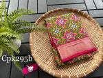 Load image into Gallery viewer, Green Color Tussar Silk Sarees With Price and Online Shopping Price Under 1000 . yourself with a stunning Tussar Silk Saree in vibrant green, showcasing intricate Kalamkari prints. This 6.3m saree includes a matching blouse, blending tradition with modern style. Easy machine wash care. Shop today .