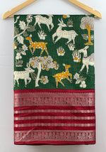 Load image into Gallery viewer, Green Gorgeous Sarees with Price and Online Shopping Price Under 1500 . This Fabric Smooth and Softness Fabric .