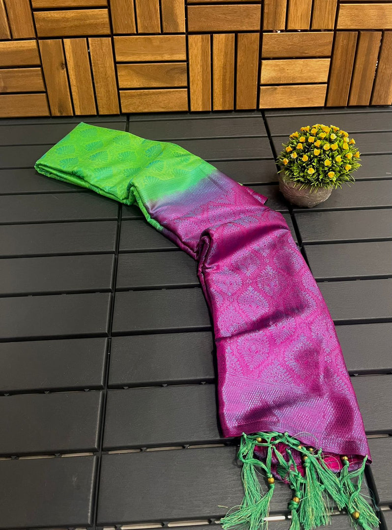 Aasha Kubera Pattu Softy Silk Saree | Shoppers Trend