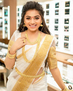 Load image into Gallery viewer, Onam Special Organza saree