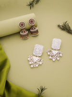 Load image into Gallery viewer, Aadvika Stones Cluster Jhumka Earrings | Shoppers Trend