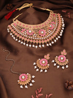 Load image into Gallery viewer, Anaya Gold Finish Jewelry Set – Elegant Necklace and Earrings | Shoppers Trend