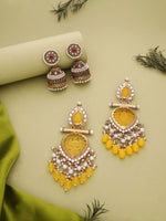 Load image into Gallery viewer, Aadvika Stones Cluster Jhumka Earrings | Shoppers Trend