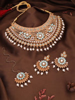 Load image into Gallery viewer, Anaya Gold Finish Jewelry Set – Elegant Necklace and Earrings | Shoppers Trend