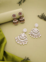 Load image into Gallery viewer, Aadvika Stones Cluster Jhumka Earrings | Shoppers Trend