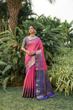 Load image into Gallery viewer, Sejal Kanchipuram Handloom Pattu Weaving Silk Saree | Shoppers Trend