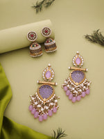 Load image into Gallery viewer, Aadvika Stones Cluster Jhumka Earrings | Shoppers Trend