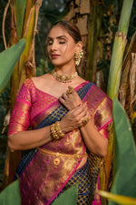 Load image into Gallery viewer, Sejal Kanchipuram Handloom Pattu Weaving Silk Saree | Shoppers Trend