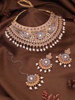 Load image into Gallery viewer, Anaya Gold Finish Jewelry Set – Elegant Necklace and Earrings | Shoppers Trend