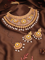 Load image into Gallery viewer, Anaya Gold Finish Jewelry Set – Elegant Necklace and Earrings | Shoppers Trend
