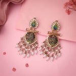 Load image into Gallery viewer, Nandani  Contemporary Jhumkas Earrings | Shoppers Trend