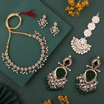 Load image into Gallery viewer, Vedika Stone Necklace With Earnings | Shoppers Trend