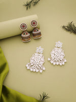 Load image into Gallery viewer, Aadvika Stones Cluster Jhumka Earrings | Shoppers Trend