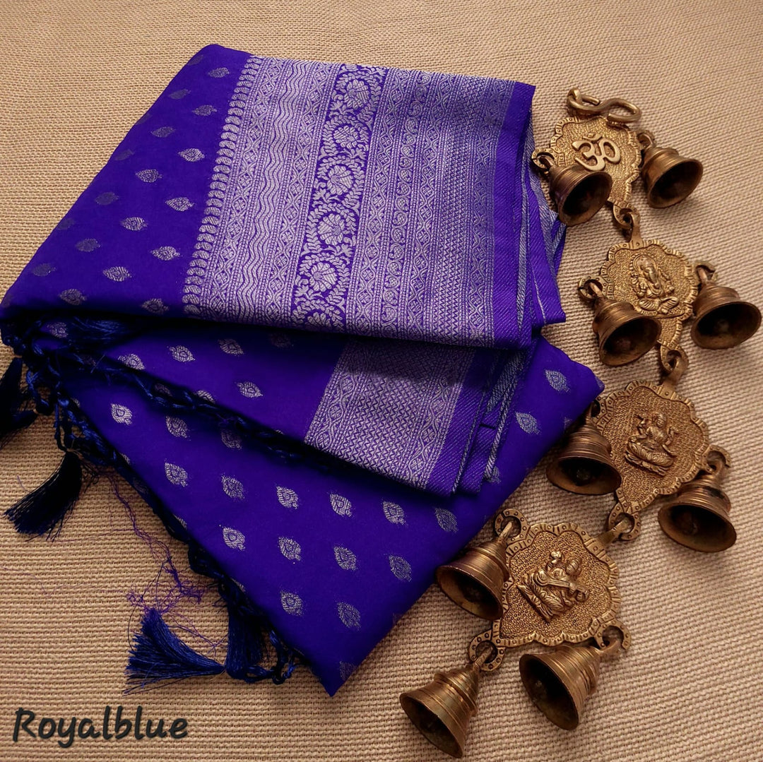 Royal Blue Soft Silk Sarees with Price and Online Shopping Price under 1500 . this Fabric Soft Silk saree FOr Weddings and wear  Collection latest Fancy Designer Most Famous 2025 .