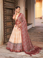 Load image into Gallery viewer, Bahula Tussar Silk Dhavani / Langa Davani / Half Sarees | Shoppers Trend