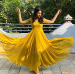 Load image into Gallery viewer, RAY OF HOPE MUSTARD(GOWN) - Premium Anarkali from shoppers trend - Just Rs. 499! Shop now at shoppers trend