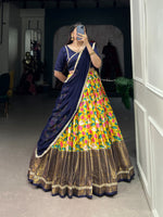 Load image into Gallery viewer, Discover the Ethereal Beauty of Navy Mysore Silk Fabric Dhavani Set and Half-Saree . Feather-light, soft-textured, and exquisitely detailed, this fabric is perfect for modern weddings and festive wear.
This Fabric Price and Online Shopping Price Under Price Rs.1500 .