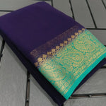 Load image into Gallery viewer, Navy Viscose Silk Saree Price Online , Navy Viscose Silk Saree Mainly Manufacturing Veraval in Gujarat , India . This Viscose Silk Price Under 999 .