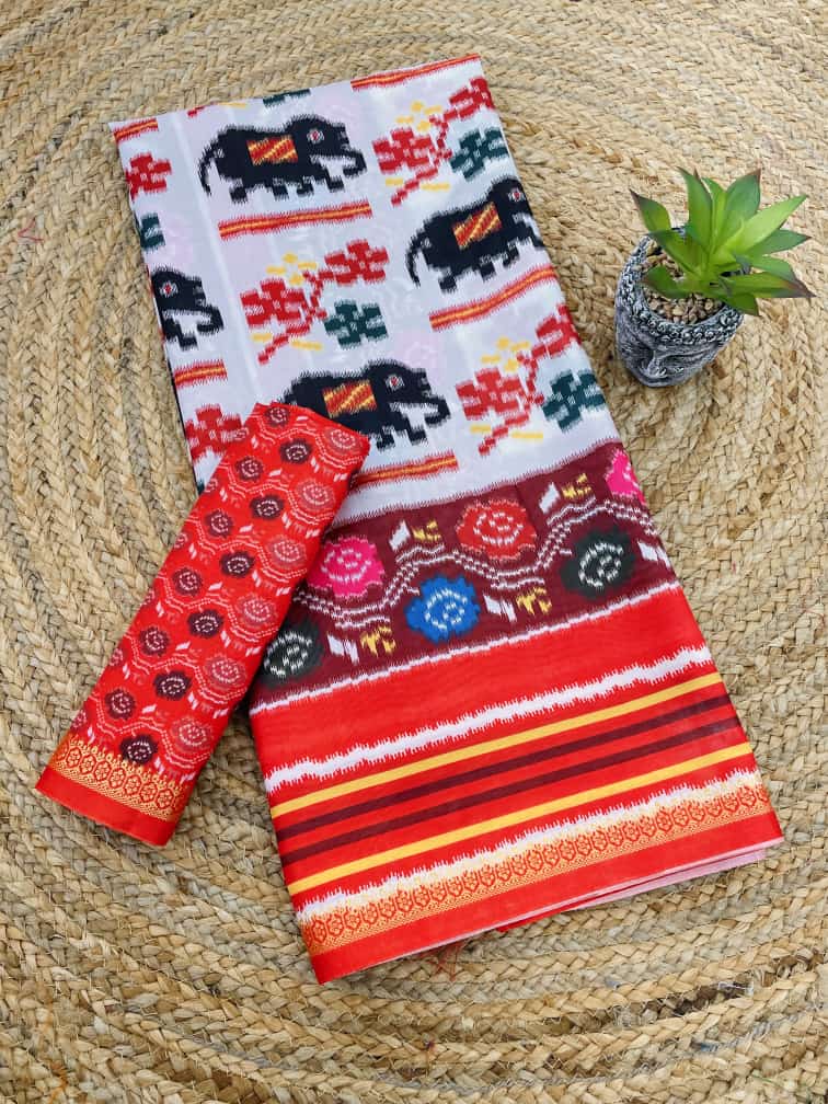 Orange Crackle Viscose Silk Sarees with Price and Online Shopping Price under 1500 . this Fabric Soft and Smooth Design For Elephants Design For Weddings.