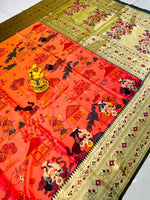 Load image into Gallery viewer, This Saree Authentic Oranage Soft Silk Sarees With Price and Online Shopping Price Under 2500 . This Collection Very Expensive This Saree . Ideal For Festivals , Weddings and Celebrate Party's.