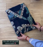 Load image into Gallery viewer, Kayra Chinon Silk Blue Kurti | Shoppers Trend
