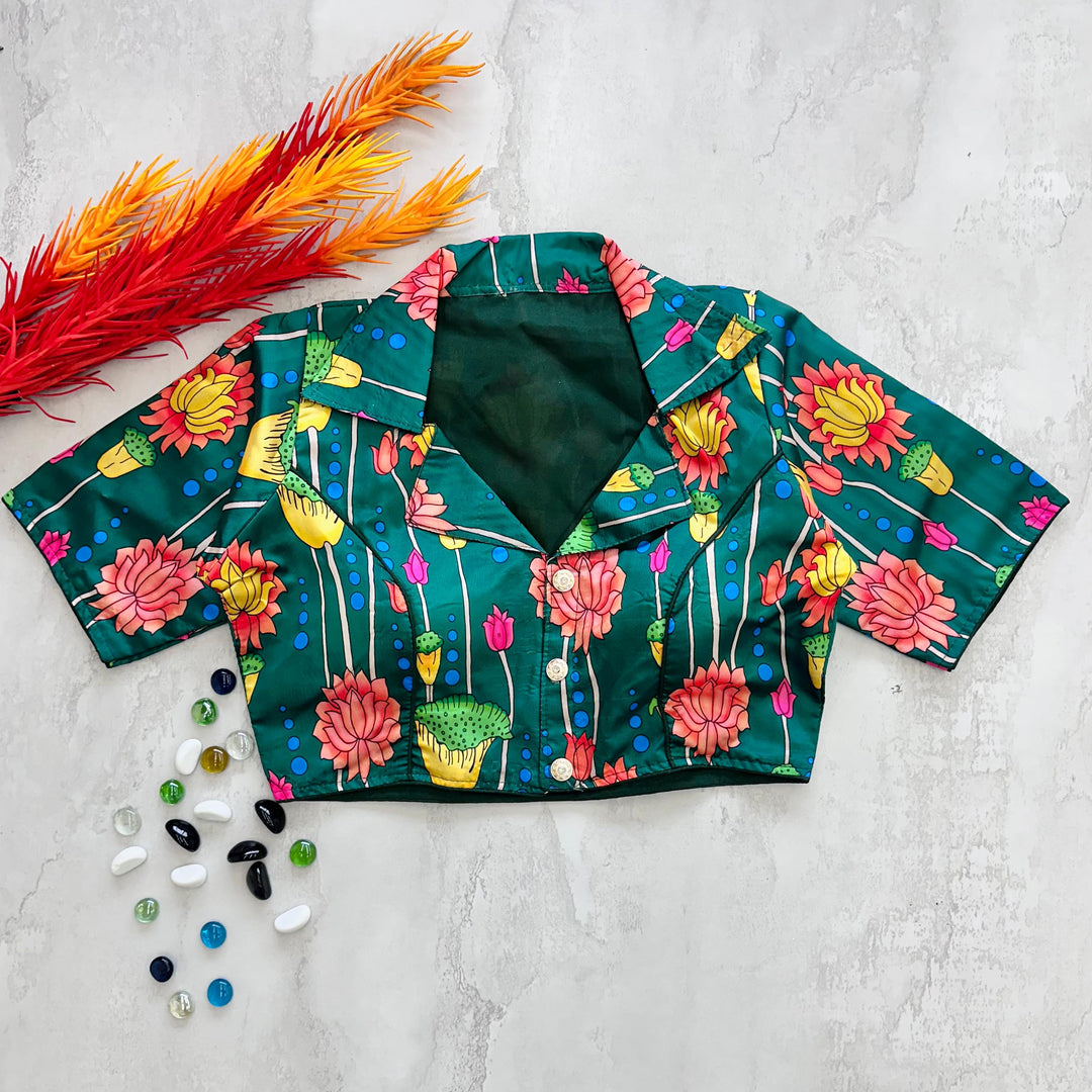 Yamika Chilly Silk Stitched Blouse | Shoppers Trend