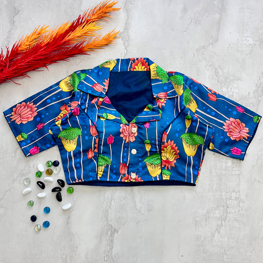 Yamika Chilly Silk Stitched Blouse | Shoppers Trend