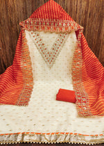 Load image into Gallery viewer, Ravina Chanderi Booti Dress Material | Shoppers Trend