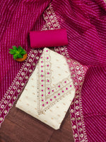 Load image into Gallery viewer, Ravina Chanderi Booti Dress Material | Shoppers Trend
