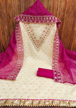 Load image into Gallery viewer, Ravina Chanderi Booti Dress Material | Shoppers Trend