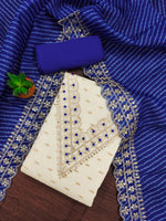Load image into Gallery viewer, Ravina Chanderi Booti Dress Material | Shoppers Trend