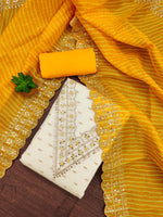 Load image into Gallery viewer, Ravina Chanderi Booti Dress Material | Shoppers Trend