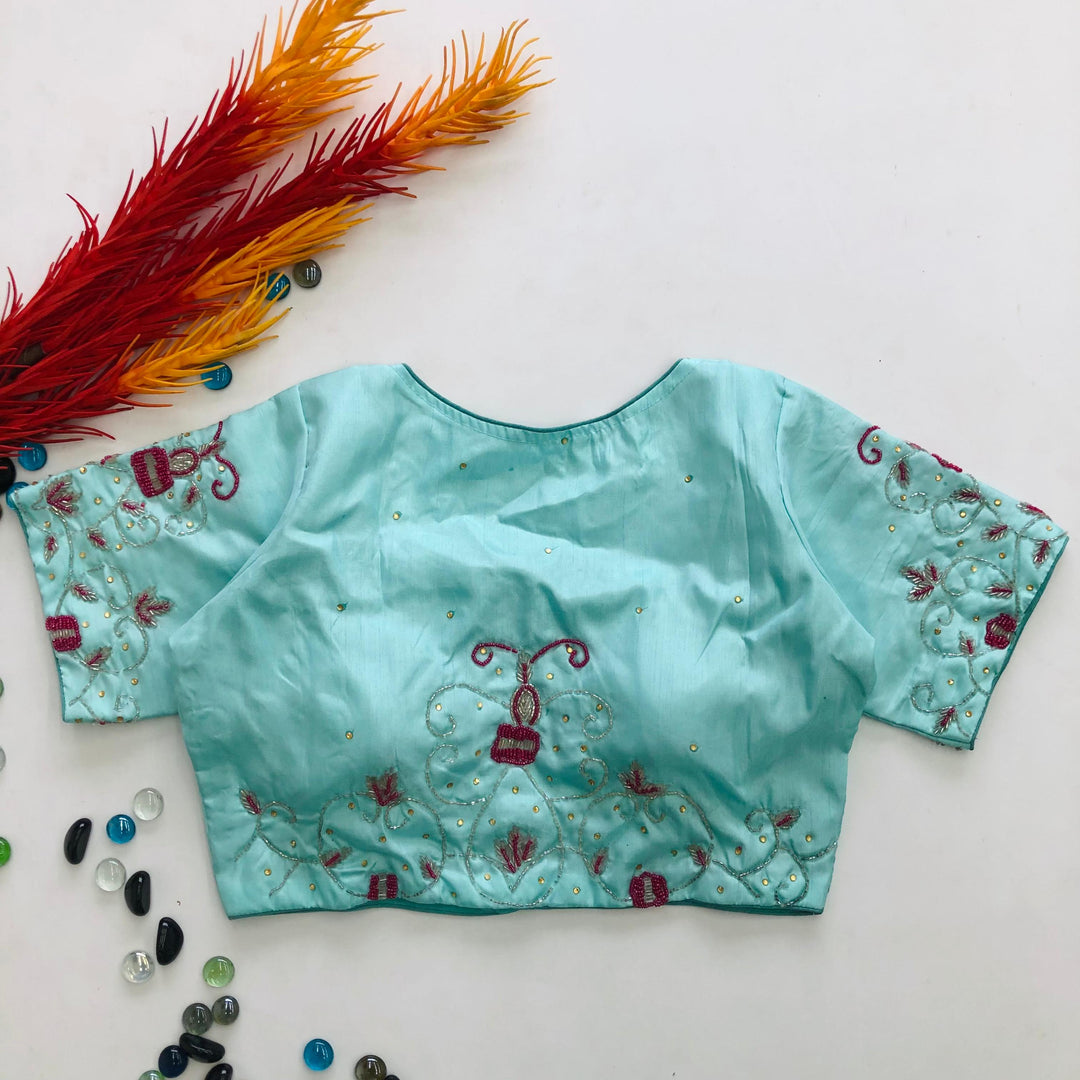 Anuradha Keri Silk Stitched Blouse | Shoppers Trend