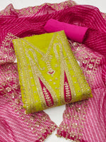 Load image into Gallery viewer, Shital Chanderi Booti Dress Material | Shoppers Trend