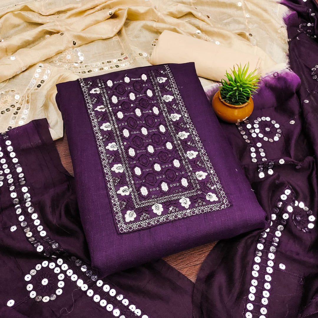 Nayara Cotton Tie Dress Material | Shoppers Trend