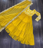 Load image into Gallery viewer, Mokshita Faux Blooming & Viscose Dyable Jacquard Anarkali | Shoppers Trend