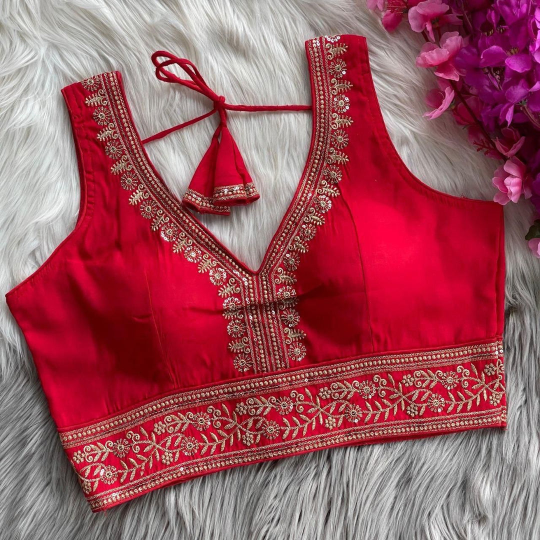 Vanya Chilly Silk Stitched Blouse | Shoppers Trend