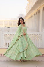 Load image into Gallery viewer, Deni Faux Georgette Anarkali | Shoppers Trend