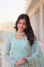 Load image into Gallery viewer, Deni Faux Georgette Anarkali | Shoppers Trend